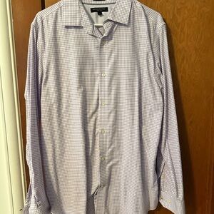 Banana Republic Purple Checkered Dress Shirt
